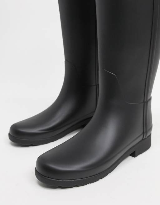 Hunter original refined deals back strap black gumboots