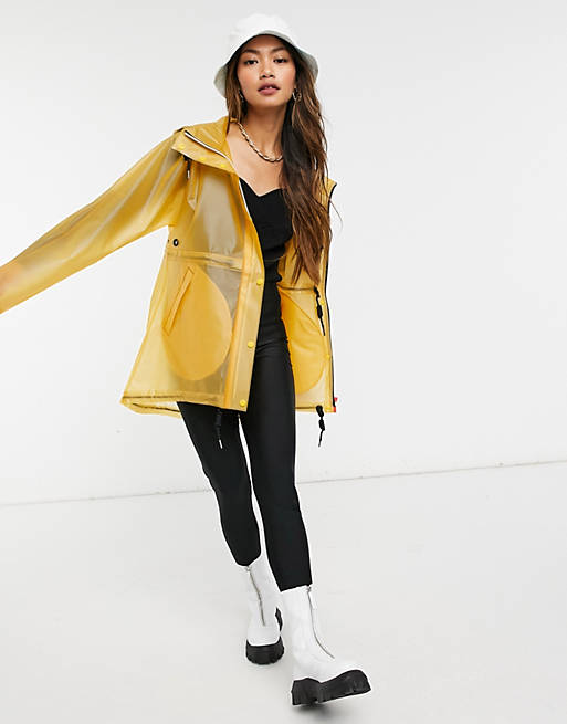 Hunter - Original regnfrakke til kvinder i gul