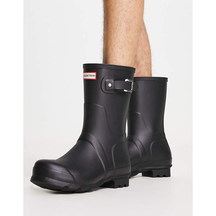 Hunter black short store boots