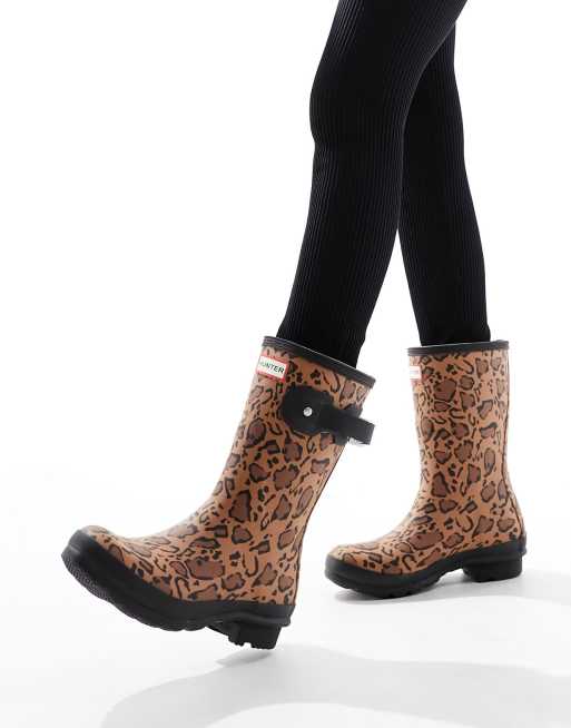 Hunter leopard wellies hot sale