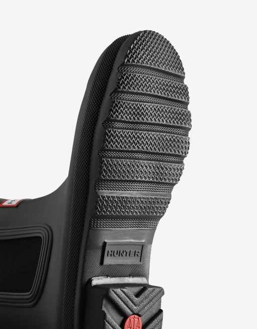 Hunter Original short tri-colour Chelsea gumboots in black, 4 of 4