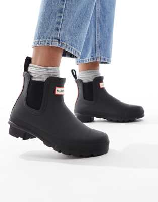  Original short tri-colour logo wellington boot in black