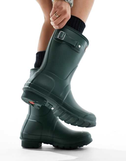 Hunter Original short wellies in green