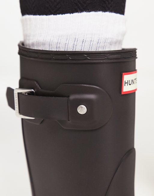 Hunter Original short wellington boots in black, 3 of 4