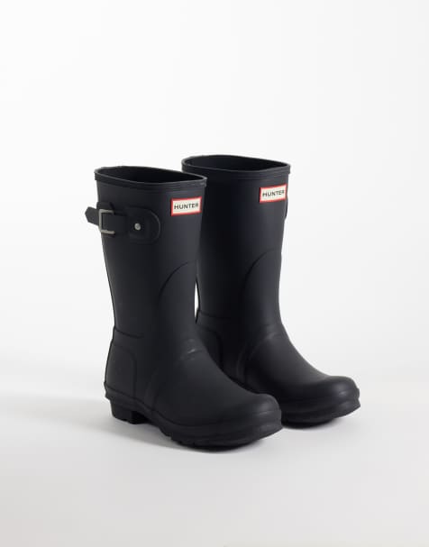 Hunter Original short wellington boots in black - view 1