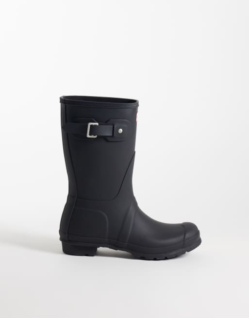 Hunter Original short wellington boots in black, 4 of 4