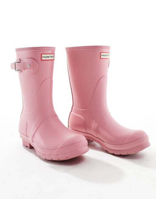 Pink short best sale rain boots