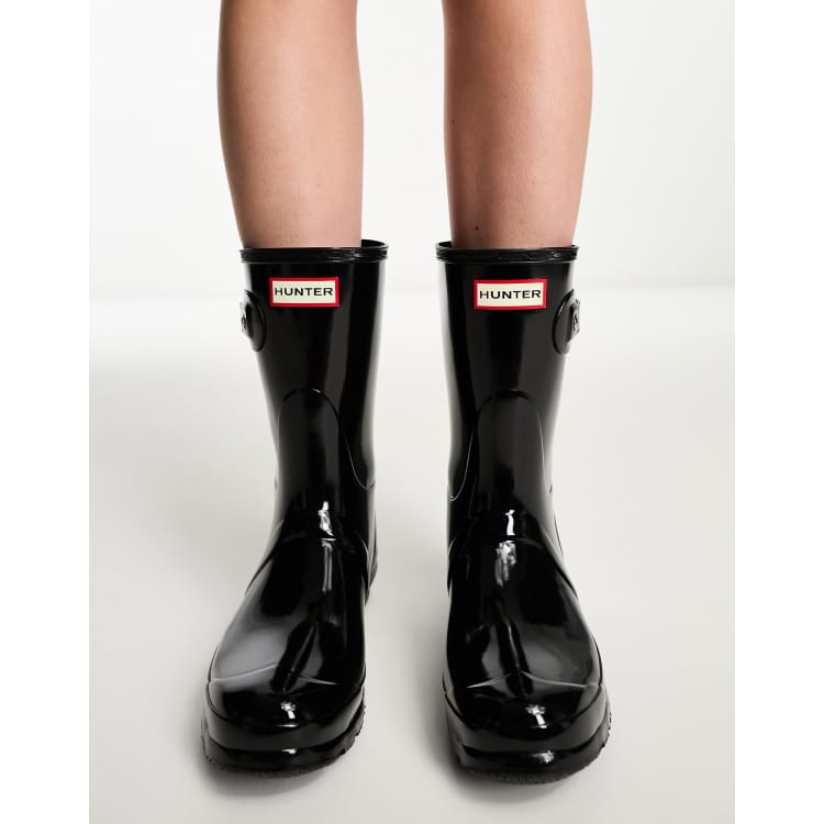 Short gloss hot sale hunter boots