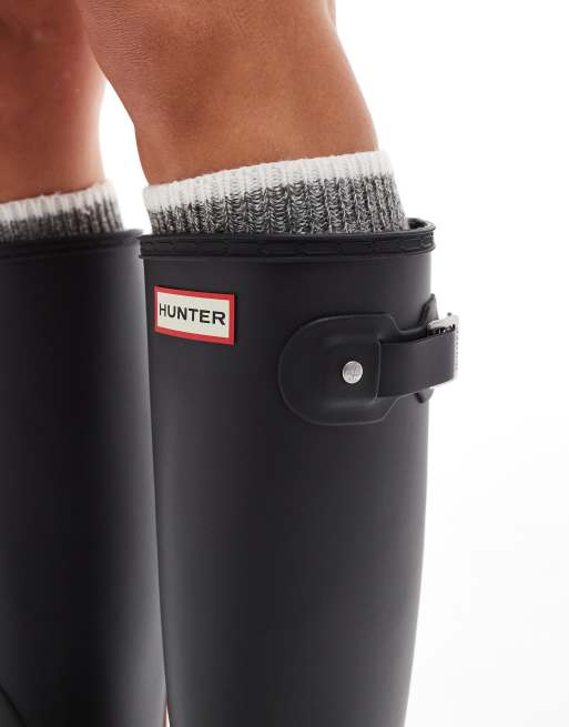 Hunter - Original - Stivali da pioggia alti neri con logo tricolore, 3 di 4