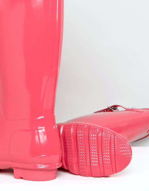 Hunter bright pink boots on sale