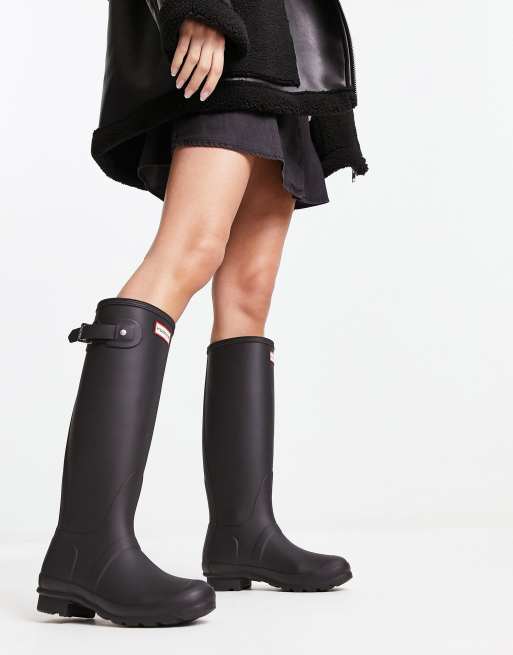 Hunter Original tall gumboots in black ASOS