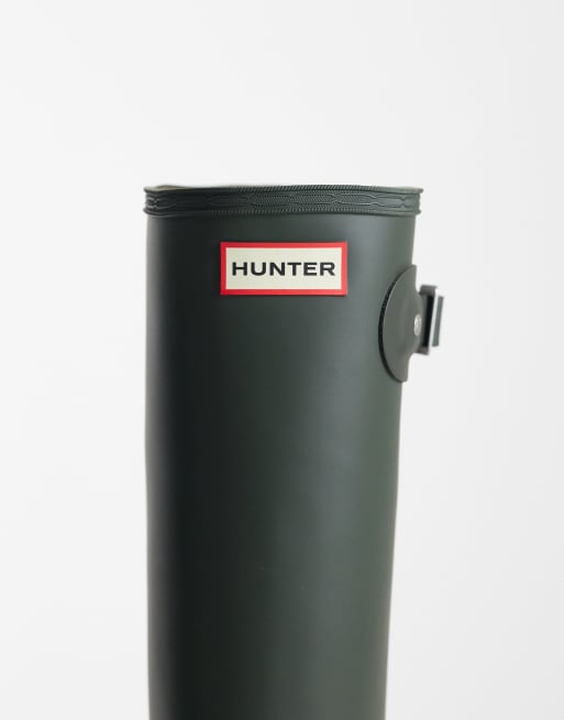 Hunter Original tall gumboots in dark olive, 3 of 4