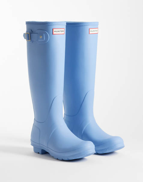 Hunter Original Tall – Gummistiefel in Pastellblau mit hohem Schaft - view 1