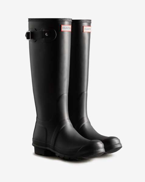 Hunter Original Tall – Gummistiefel in Schwarz mit hohem Schaft - view 1