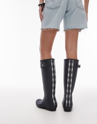 Hunter - Original - Tall - Hoge regenlaarzen met gingham ruit in ...
