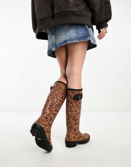 Cheetah print hunter outlet rain boots