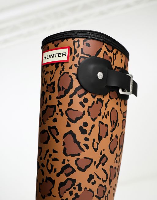 Leopard print hunter outlet boots