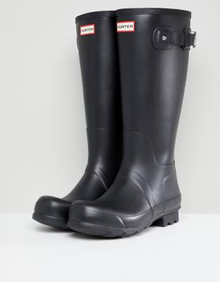 black knee high wellies
