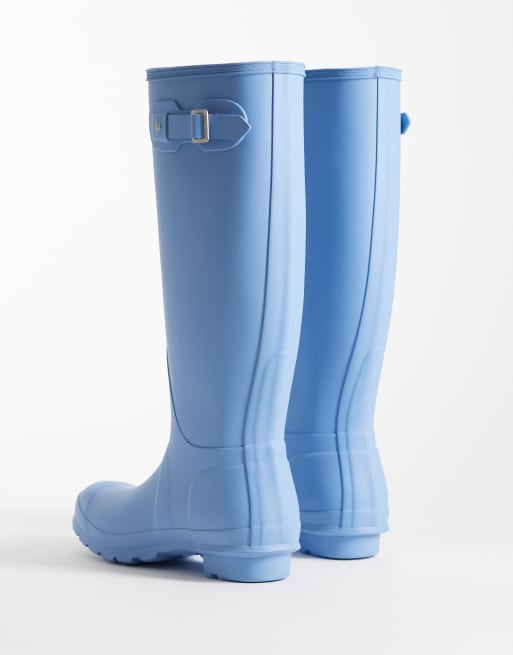 Hunter Original tall wellington boot in pale blue, 4 of 4