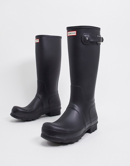 Hunter original tall wellington boots in black