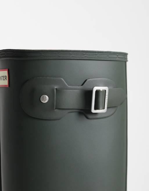 Hunter Original tall wellington boots in dark olive, 4 of 4