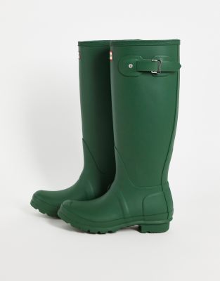 Hunter Original tall wellington boots in hunter green   - ASOS Price Checker