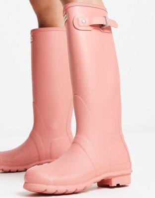 Pink Sand Hunter Boots Hunter Original Tall Wellington Boots In