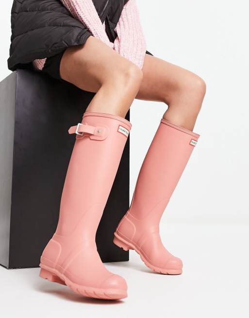 Hunter pink deals boots