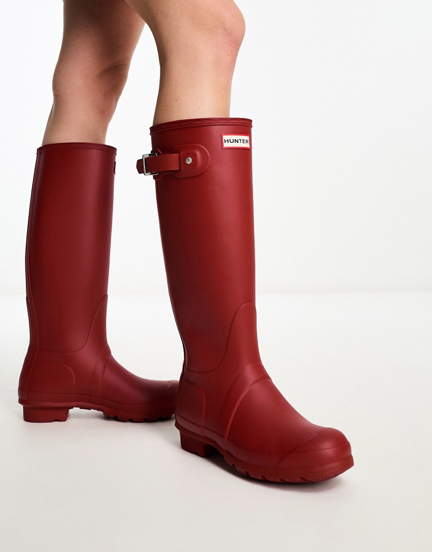 Hunter Original Tall Wellington Boots in Red