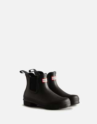 Hunter - Original - Unisex-Chelsea-Gummistiefel in Schwarz