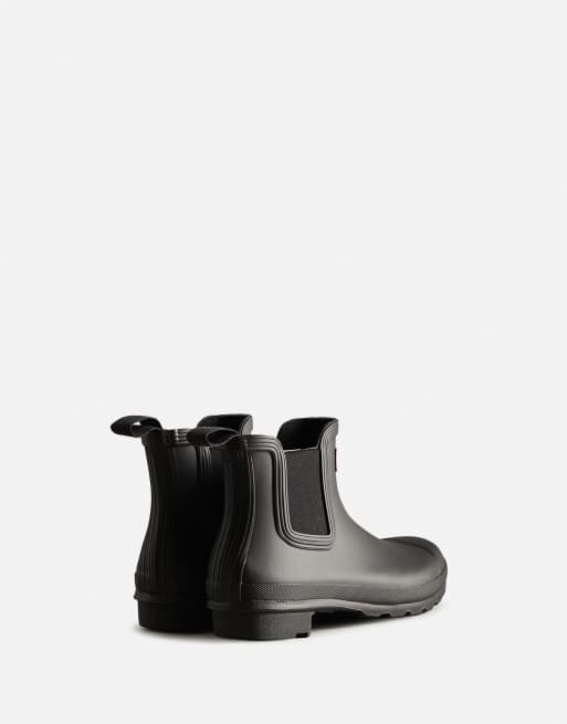 Hunter Original - Unisex - Stivaletti Chelsea da pioggia neri, 3 di 4