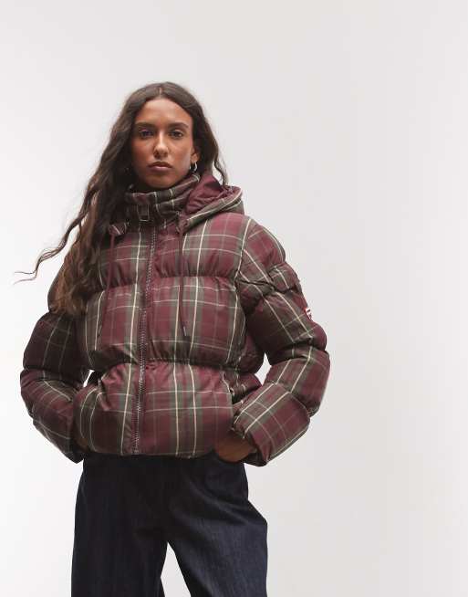 Hunter Originals gewatteerd jack in rood, 2 van 4