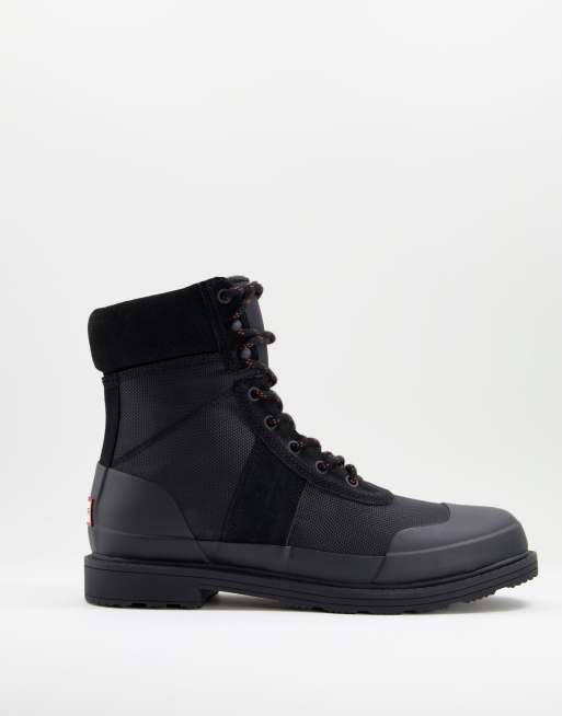 Hunter insulated black 2024 leather hiker boots