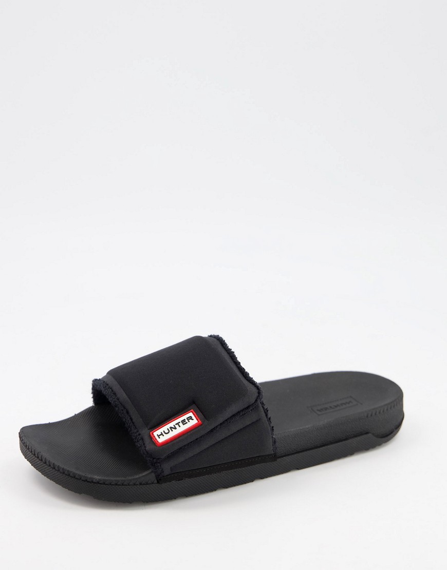 Hunter - Originals - Verstelbare slippers in zwart