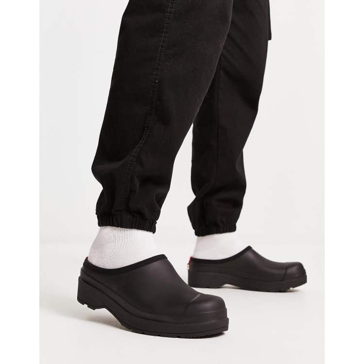 Black slip on store clogs