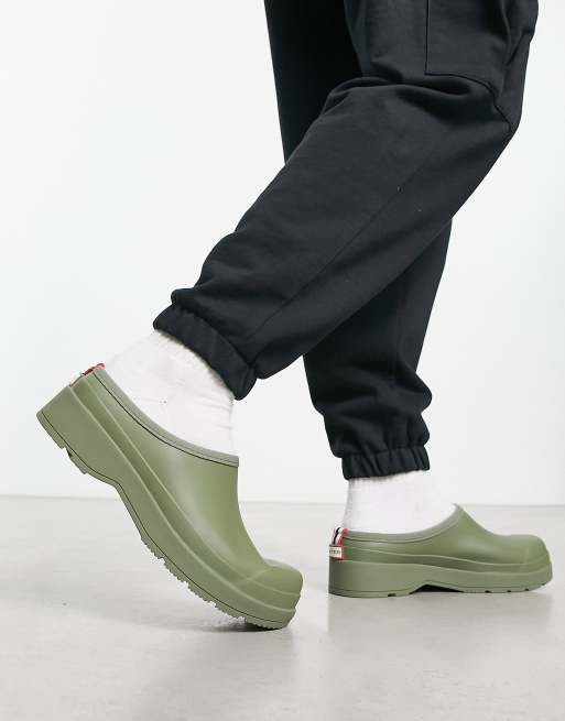 Hunter - Play - Kakigrønne clogs