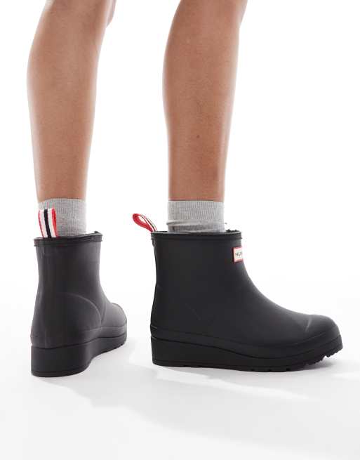 Hunter Play lined short boots in black, 4 of 4