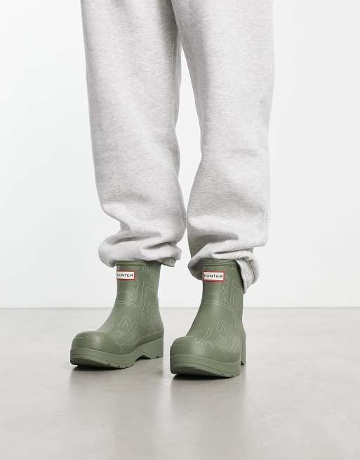 Short hunter boots store green