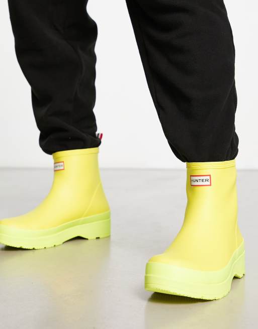 Short yellow 2025 rain boots