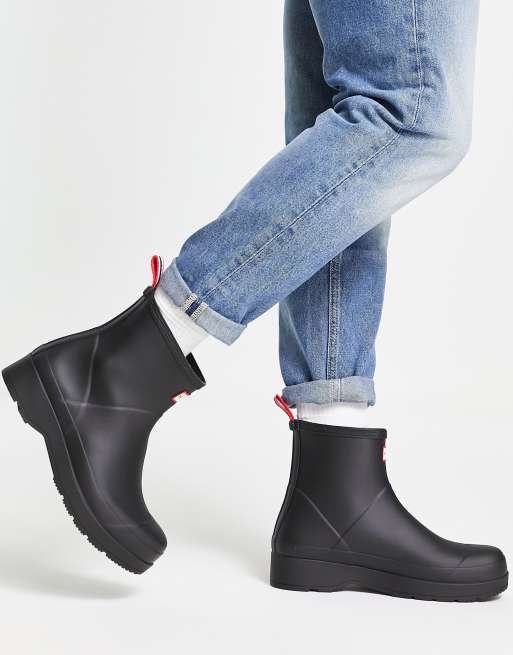 Hunter play short boots in black