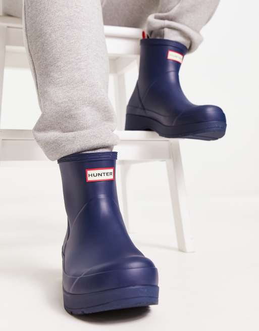 Navy short clearance hunter boots