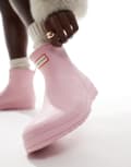 Hunter Play short gumboots in pink