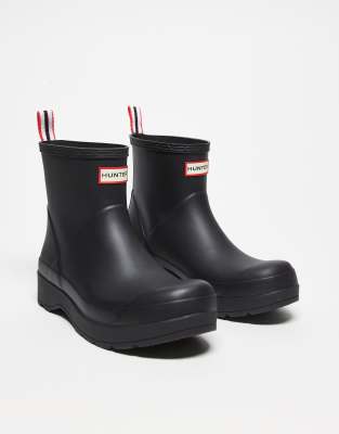 Hunter - Play - Stiefel in Schwarz mit kurzem Schaft