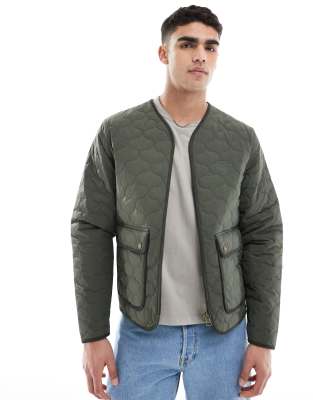 Hunter Quilted Jacket In Green