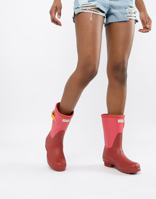 Hunter colour sale block wellies