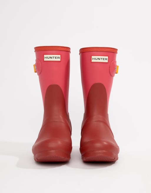 Hunter colour block wellies discount