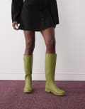 [Hunter] Hunter Refined tall gumboots in olive-Green 40 GREEN