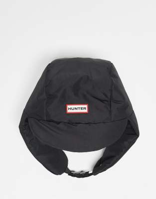 Hunter Hunter ripstock trapper hat in black