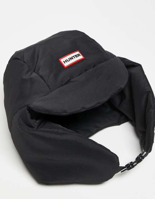 Hunter ripstock trapper hat in black | ASOS