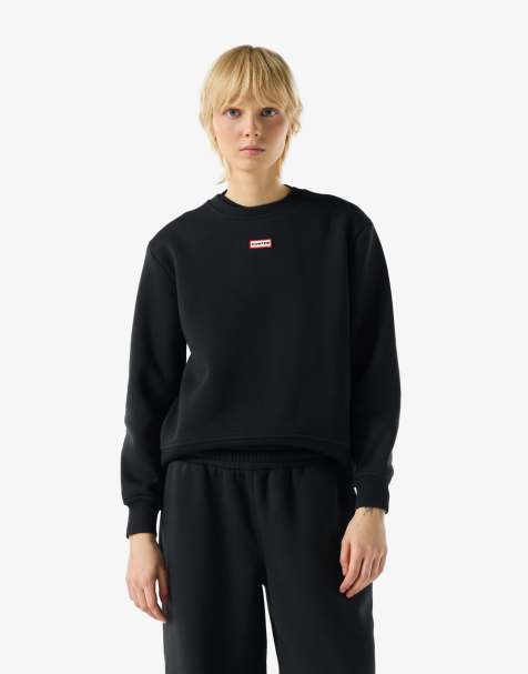 Hunter Rl essentials crew sweatshirt in black - view 1